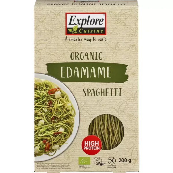 Spaghete proteice din edamame fara gluten ecologice, 200g, Explore Cuisine