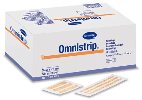 Plasturi sub forma de stripuri sterile, 6x76 mm, 50x3 bucati, Omnistrip