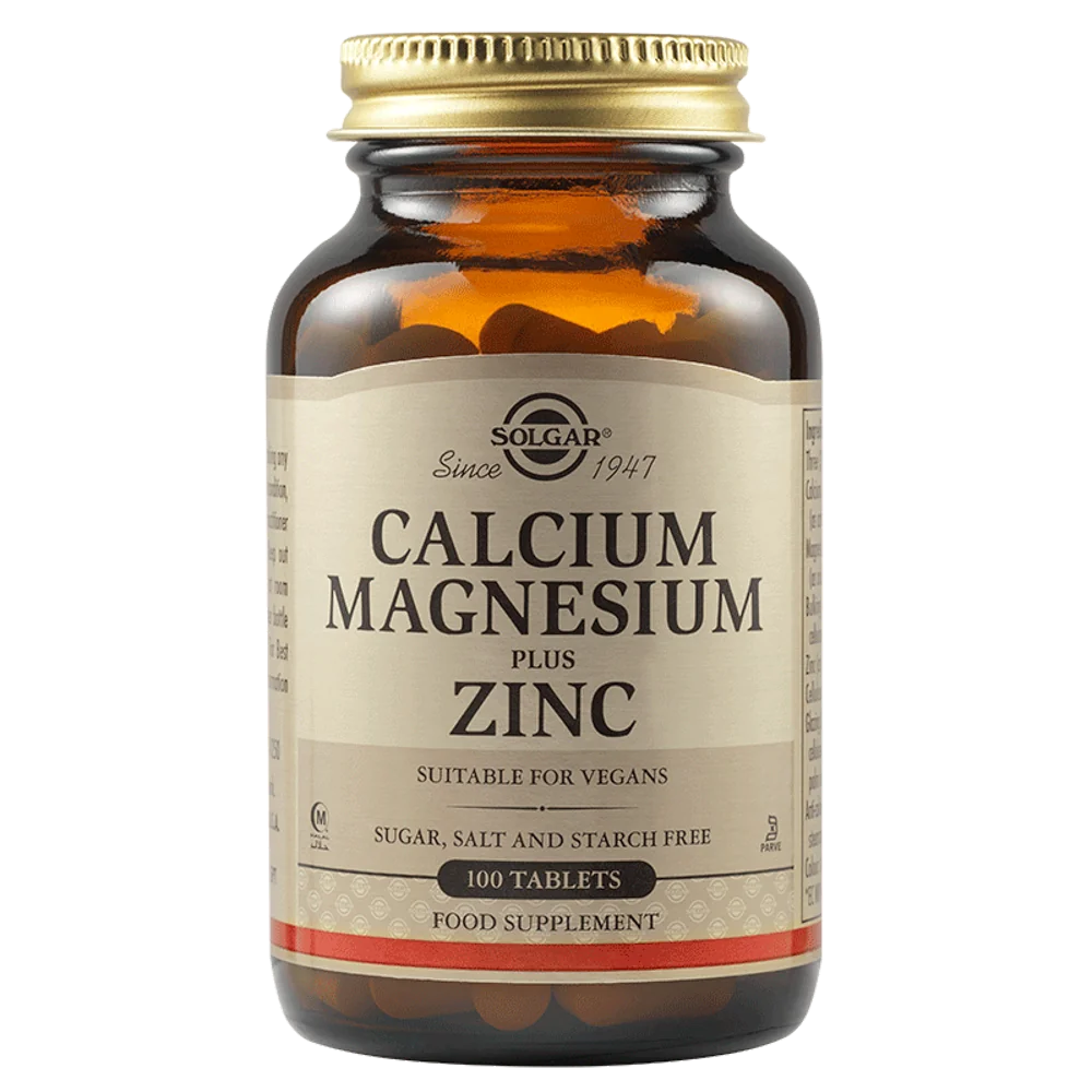 Calciu Magneziu + Zinc, 100 tablete, Solgar