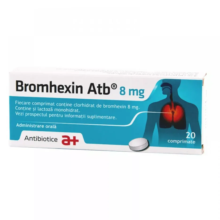 Bromhexin 8mg, 20 comprimate, Antibiotice