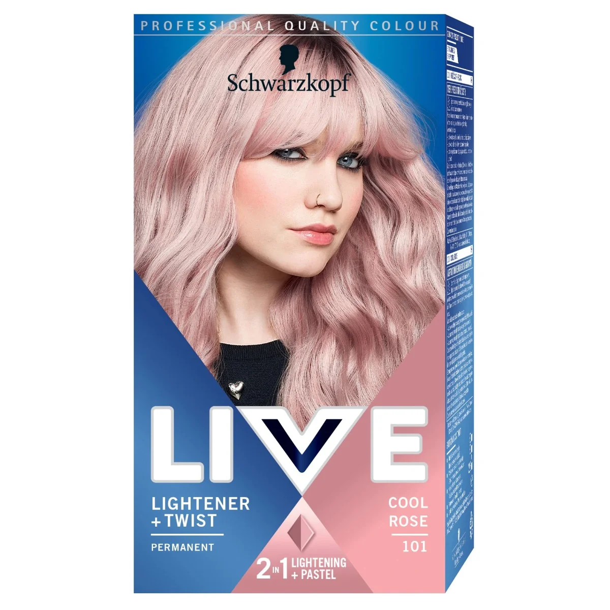 Vopsea de par Schwarzkopf 101 Cool Rose, 142.5ml, Live