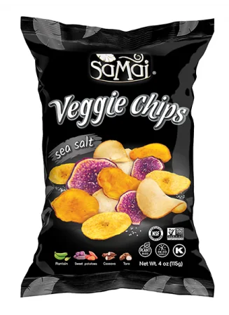 Veggie chips cu sare de mare Rainforest, 115g, Samai