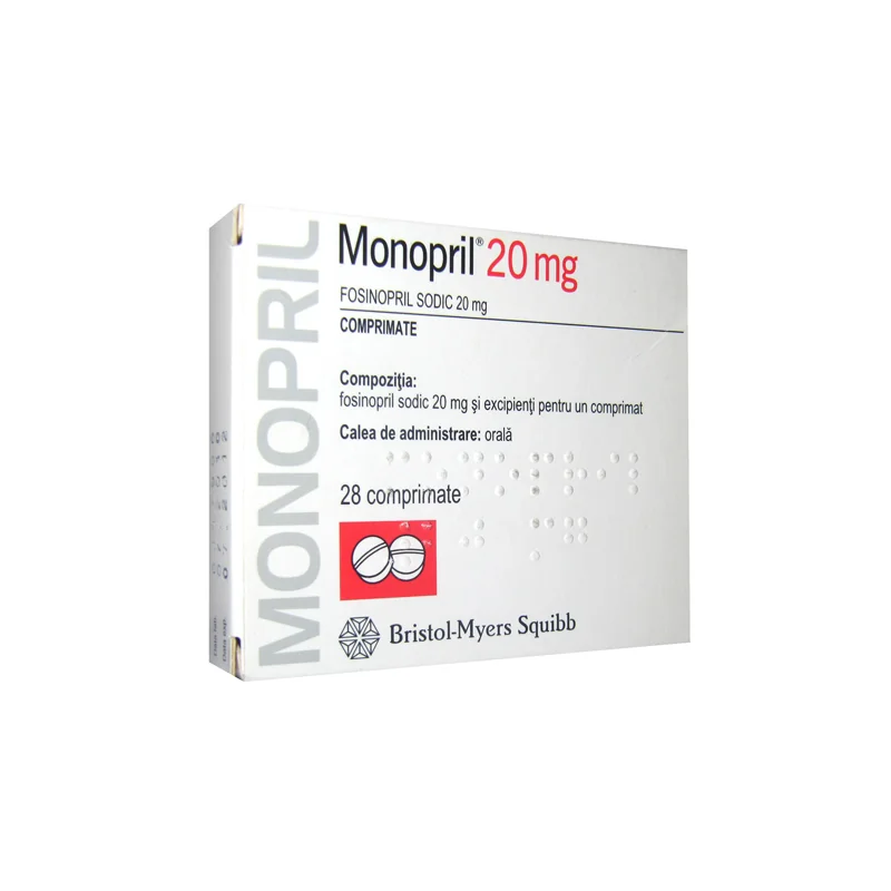 Monopril 20mg, 28 comprimate, Bristol Myers 