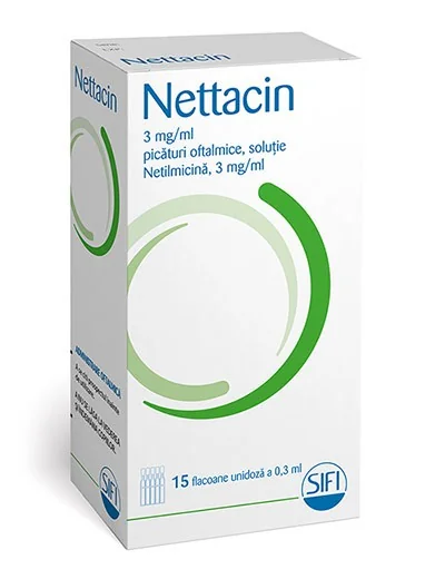 Nettacin solutie oftalmica 0.3%, 15 flacoane, Sifi 