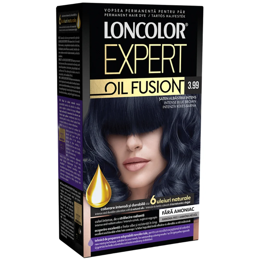 Vopsea de par permanenta Expert Oil Fusion Nr. 3.99, 115ml, Loncolor