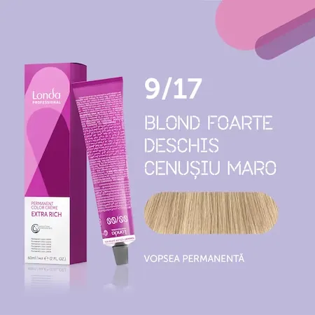 Vopsea de par permanenta 9/17 Extra Rich, 60ml, Londa Professional 