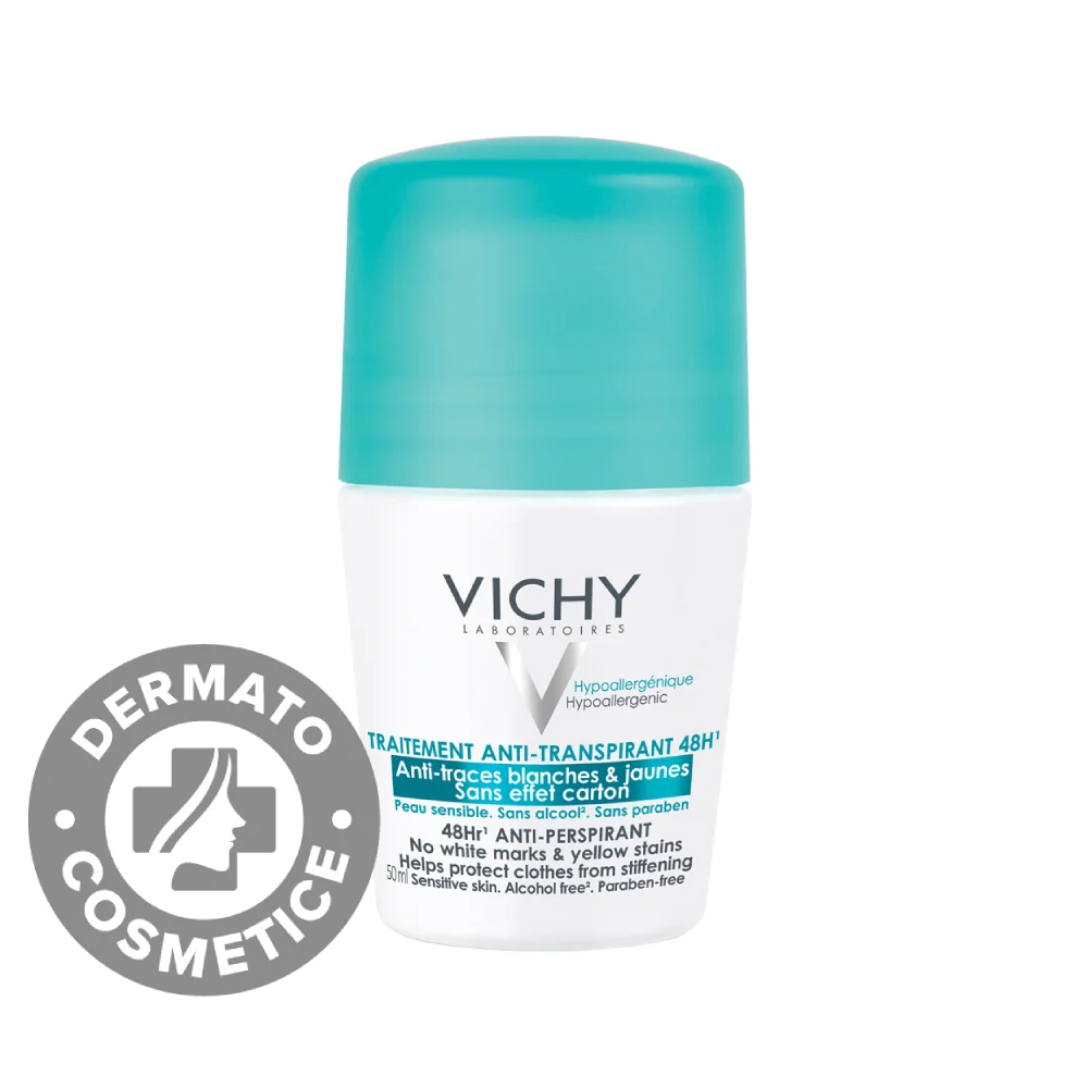 Deodorant roll-on antiperspirant anti-urme 48h, 50ml, Vichy 