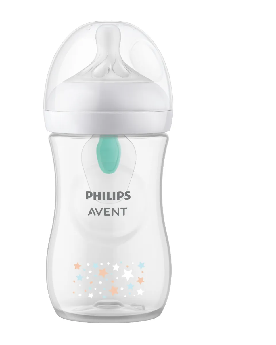 Biberon anti-colici model ursulet pentru +1 luni Natural Response SCY673/82, 260ml, Philips Avent 