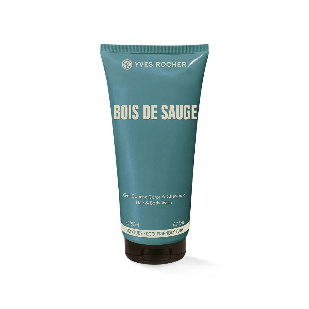 Gel sampon pentru par si corp Bois de Sauge, 200ml, Yves Rocher