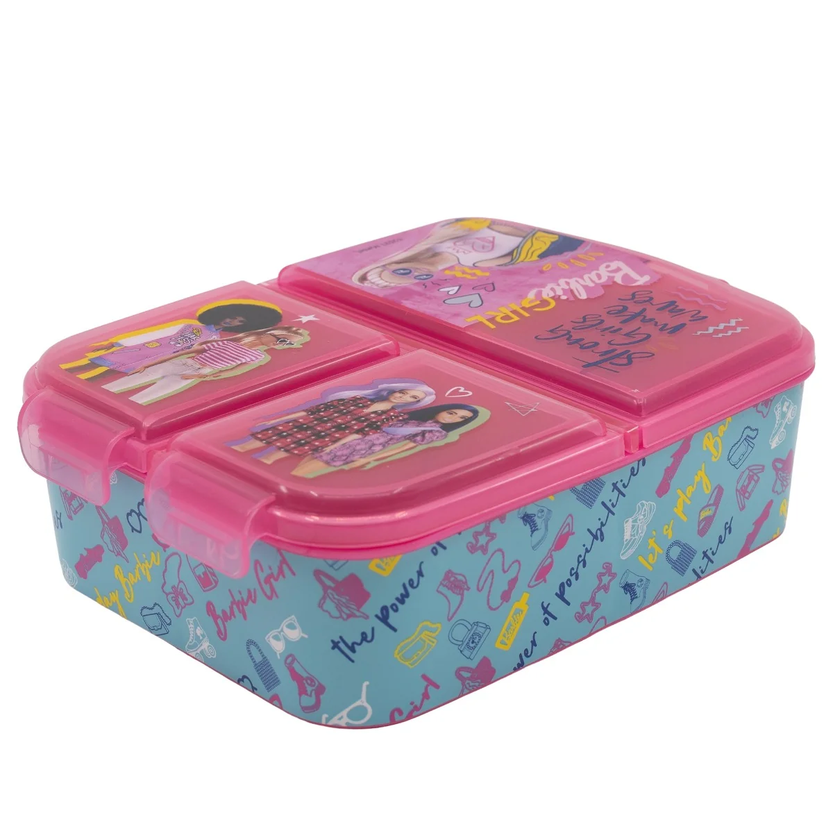 Cutie compartimentata sandwich Barbie, 1 bucata, Kidscenter 