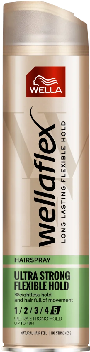 Fixativ cu grad de fixare 5 Ultra Strong Flexible Hold Wellaflex, 250ml, Wella