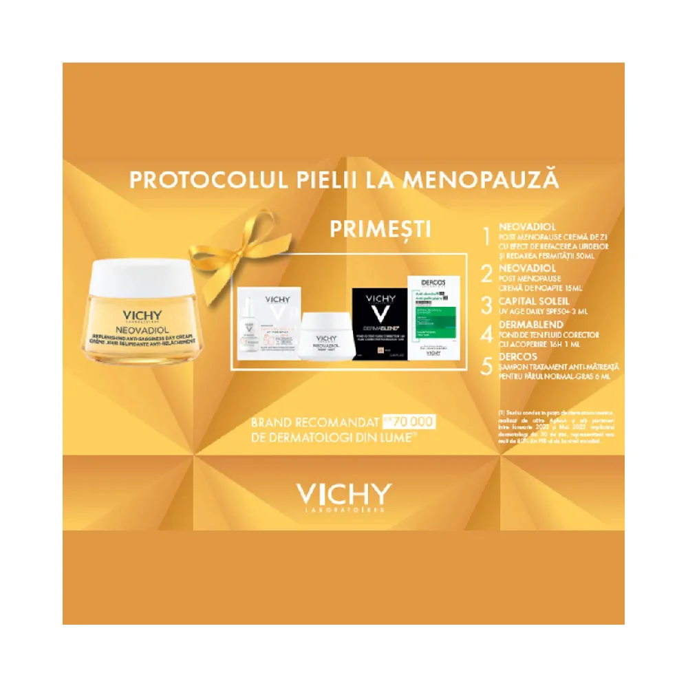 Pachet Neovadiol Post-Menopause cu efect de refacere si redare a fermitatii, Vichy 