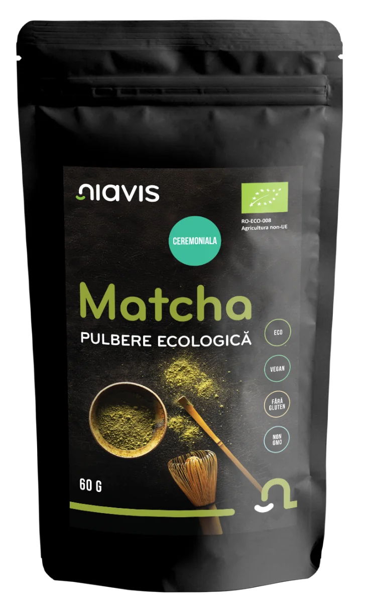 Matcha Pulbere ecologica, 60g, Niavis