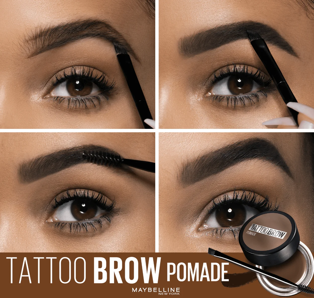 Pomada pentru sprancene Tattoo Brow 03 Medium, 4.5g, Maybelline 