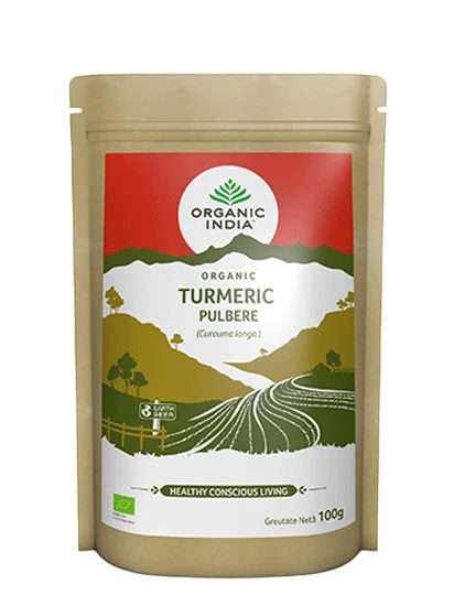 Turmeric pulbere fara gluten, 100g, Organic India