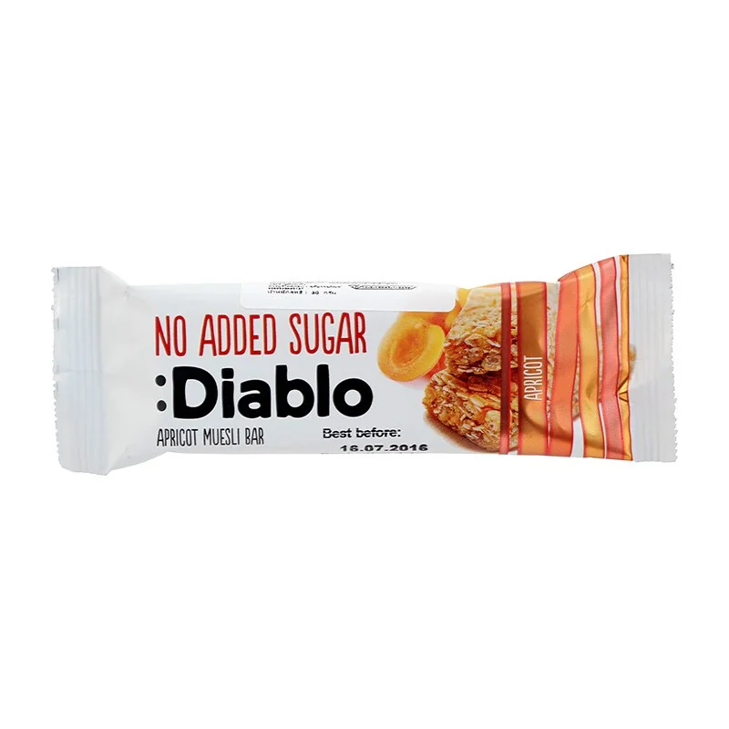 Baton fara zahar cu muesli si caise, 30g, Diablo