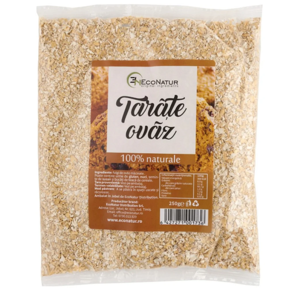 Tarate de ovaz, 250g, EcoNatur