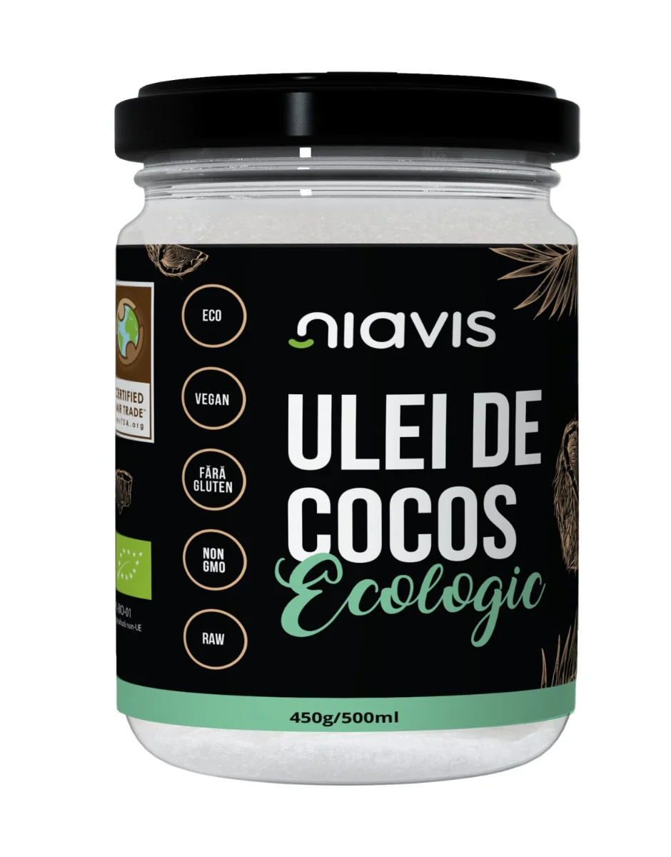 Ulei de cocos extravirgin ecologic, 460g, Niavis