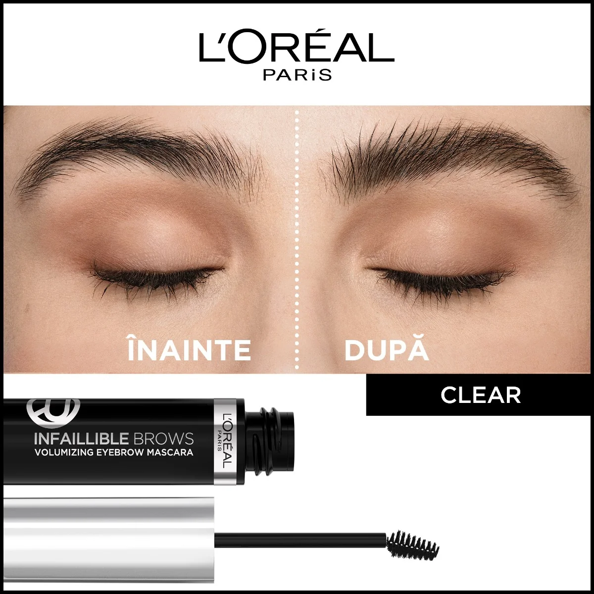 Mascara pentru sprancene Infaillible Brows 00 Clear, 4.9ml, L'Oreal Paris 