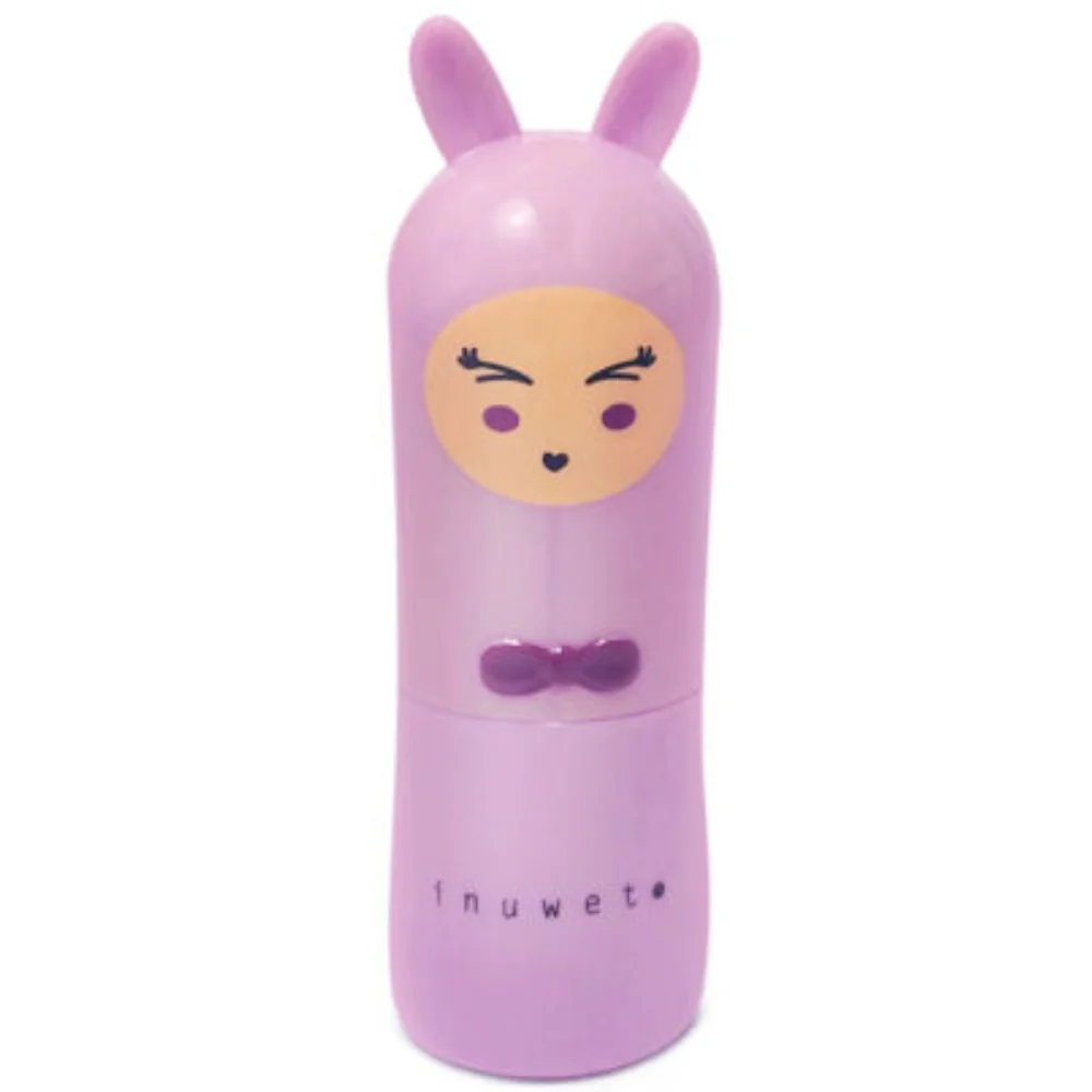 Balsam de buze cu parfum de bezea Bunny Delice Mauve, 3.5g, Inuwet