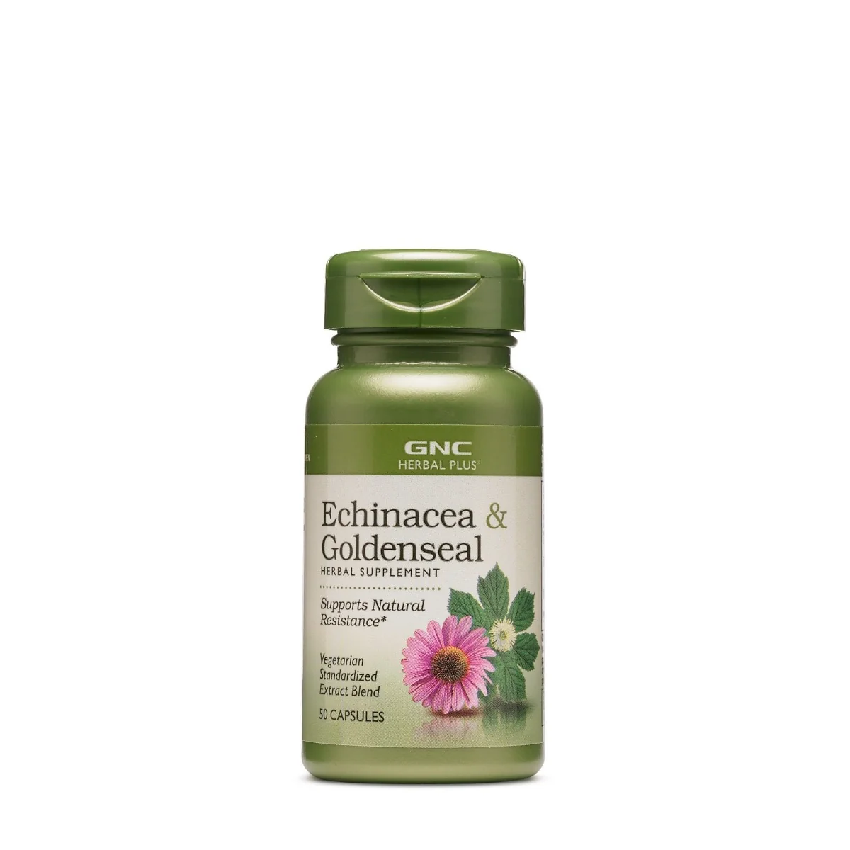 Echinaceea si gentiana Herbal Plus, 50 capsule, GNC 