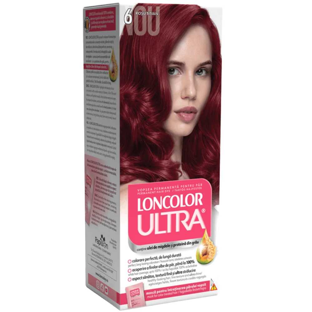 Vopsea de par permanenta Ultra Nr. 6, 110ml, Loncolor