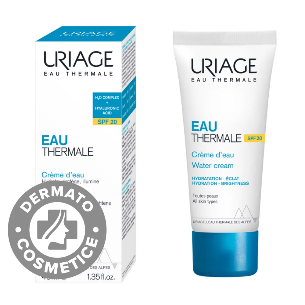 Crema hidratanta cu apa termala SPF 20 Eau Thermale, 40ml, Uriage 