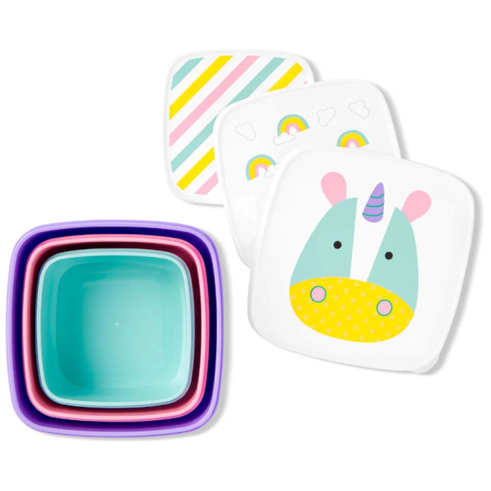 Set 3 cutii pentru pranz Zoo Unicorn, 3 bucati, Skip Hop