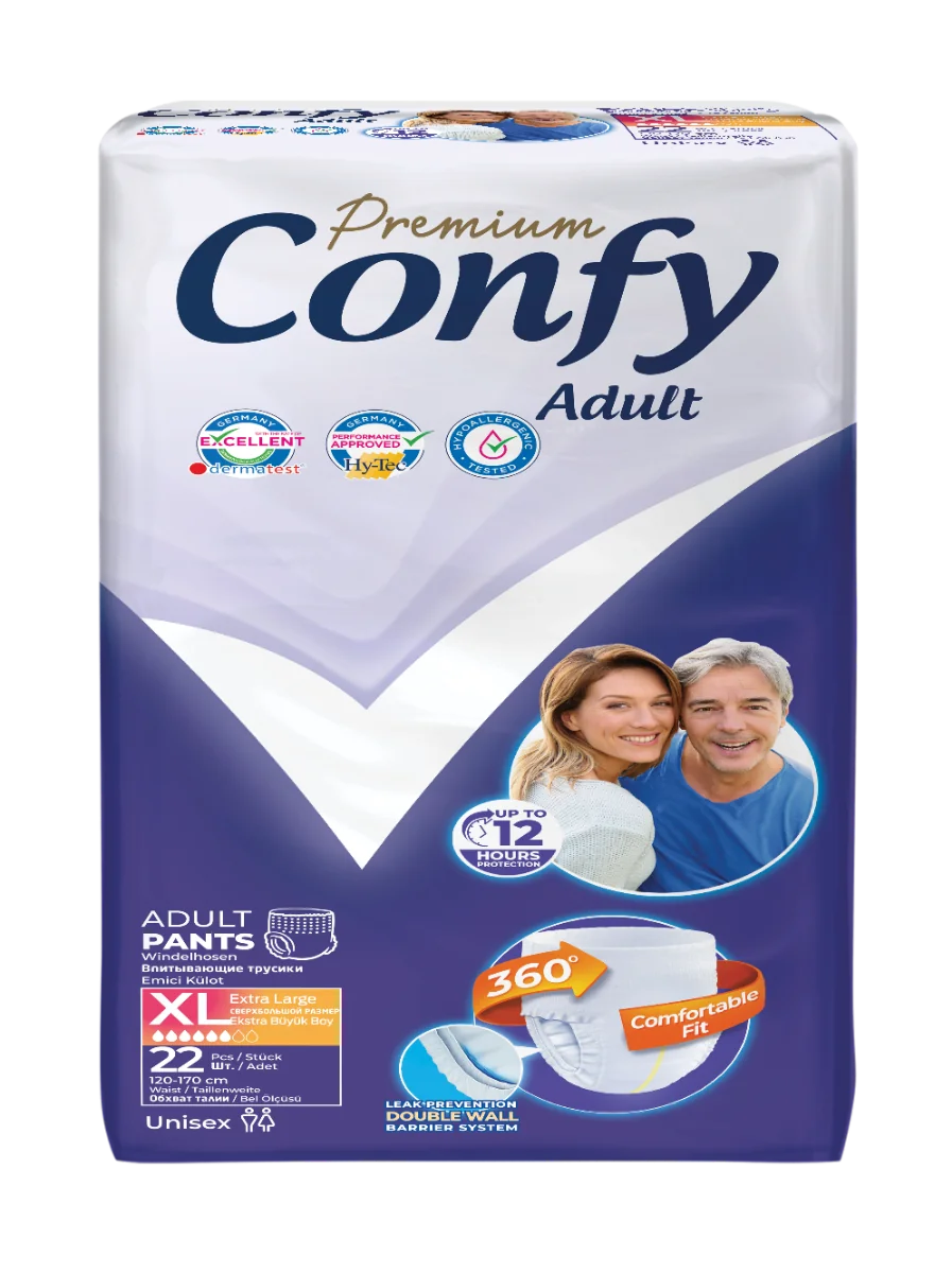 Scutece pentru adulti Premium Marime XL, 22 bucati, Confy