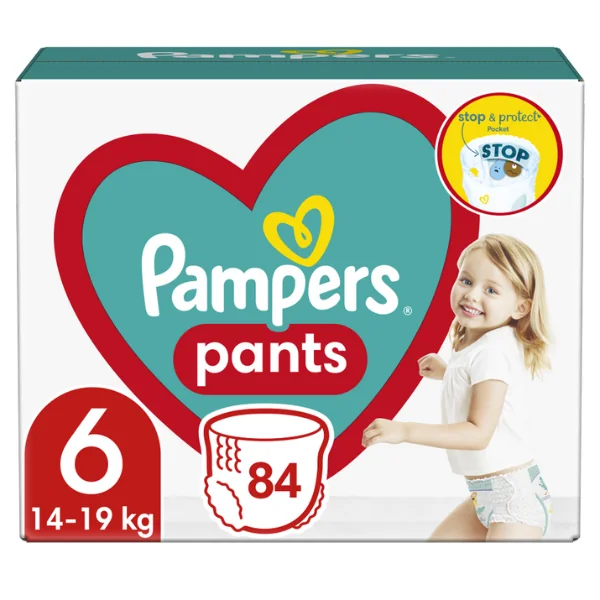 Scutece-chilotel Pants Marimea 6 Extra Large, 84 bucati, Pampers