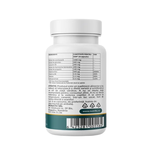 Glicemo Diabet Formula, 60 capsule, Nutrific 