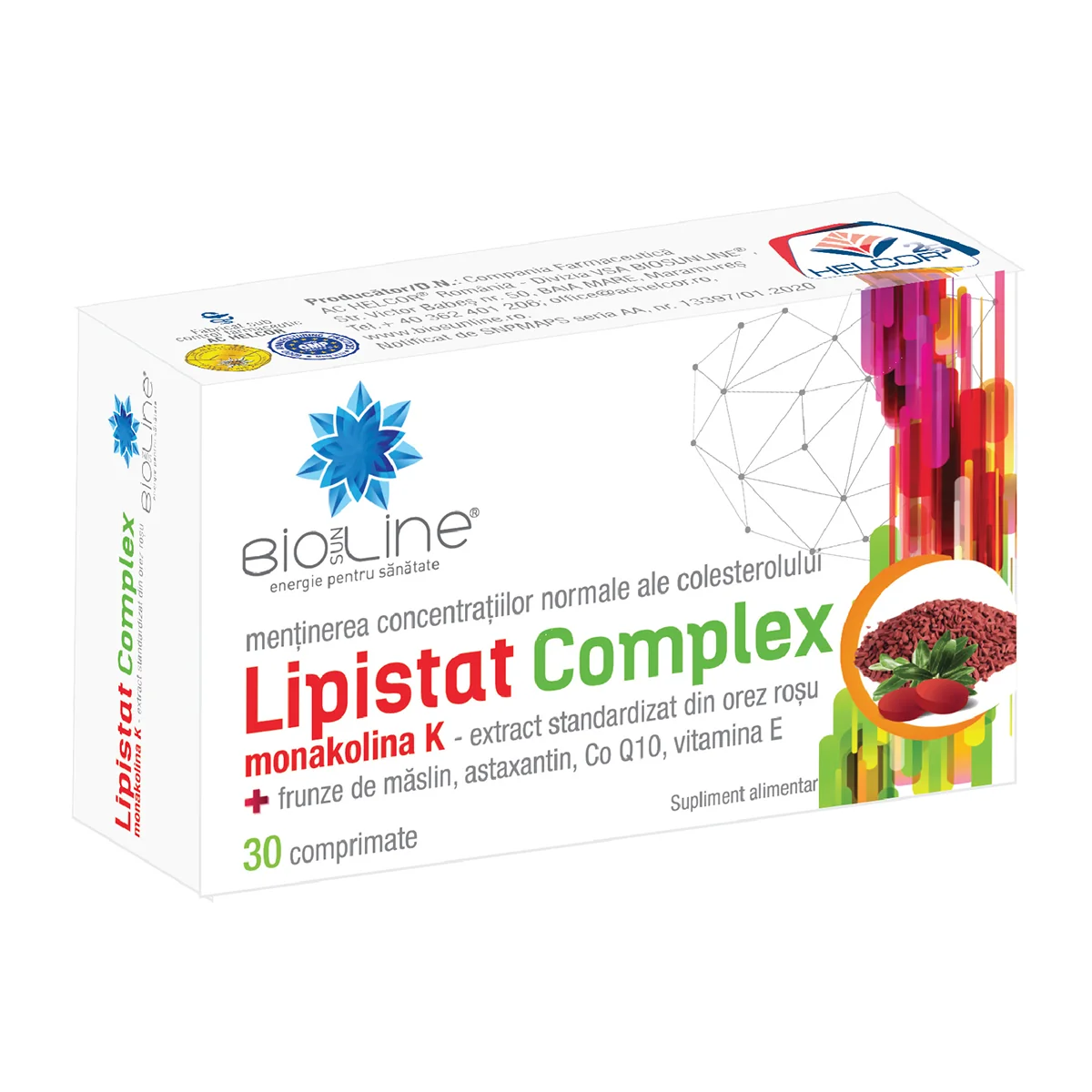 Lipistat Complex, 30 comprimate, BioSunLine