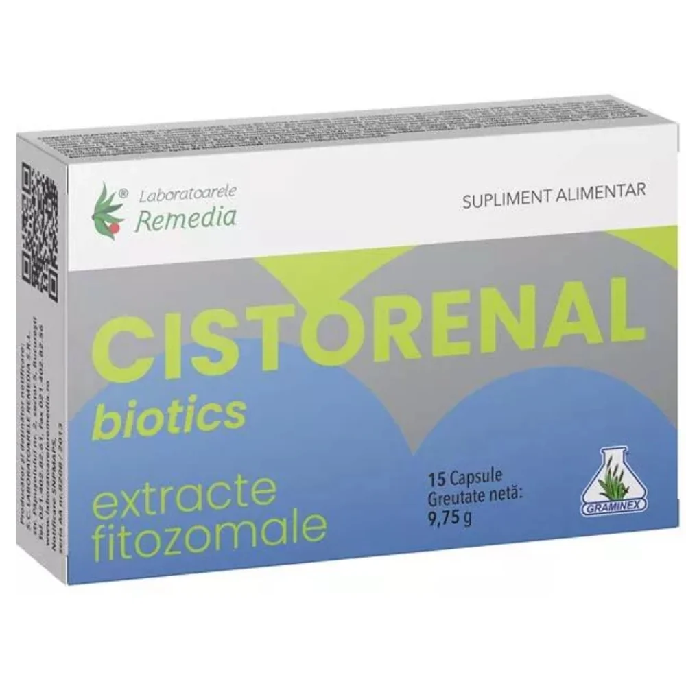 Cistorenal Biotics, 15 capsule, Laboratoarele Remedia