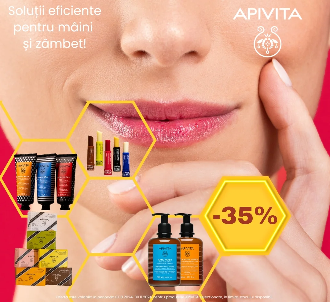 Ofertele lunii Octombrie 2024 Apivita Hand and lips