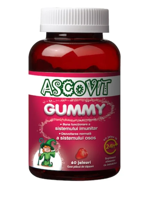 Ascovit Gummy cu capsuni, 60 jeleuri, Walmark