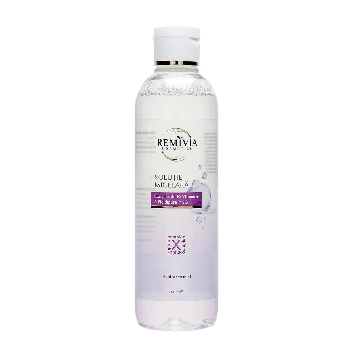 Solutie micelara pentru curatrea tenului, 250ml, Remivia