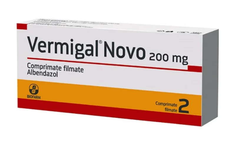 Vermigal Novo 200mg, 2 comprimate filmate, Biofarm