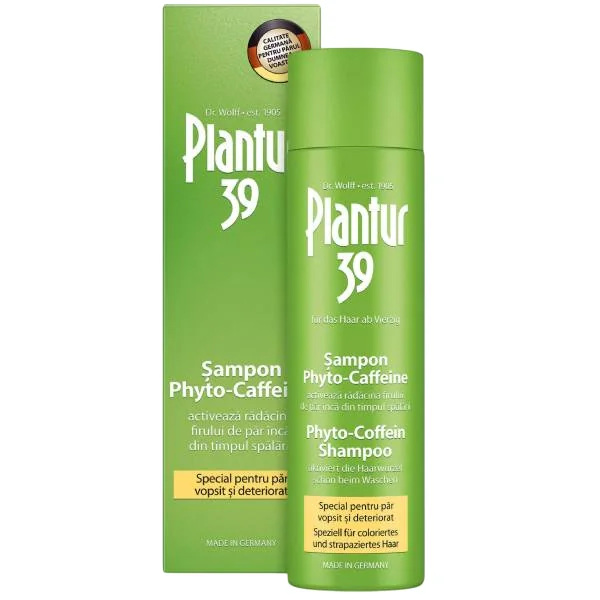 Sampon pentru par vopsit si deteriorat Plantur 39 Phyto-Caffeine, 250ml, Plantur 