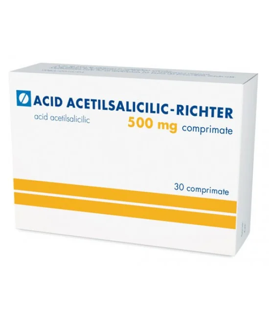 Acid Acetilsalicilic Richter 500 mg, 30 comprimate, Gedeon Richter