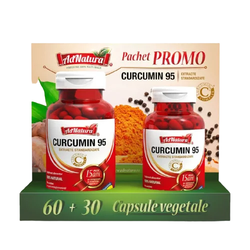 Pachet Curcumin 95, 60+30 capsule, AdNatura