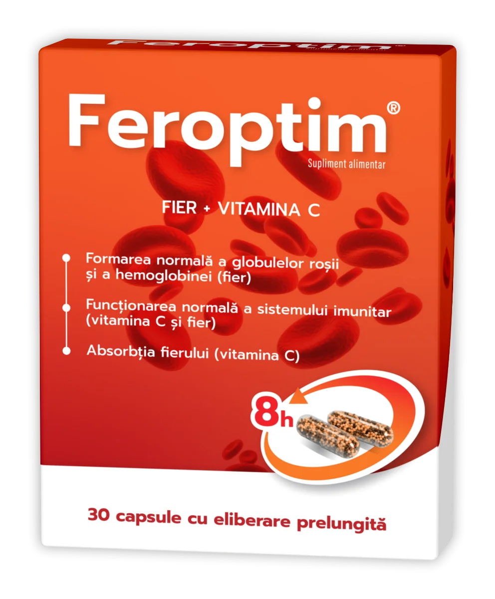 Feroptim Retard, 30 capsule cu eliberare prelungita, Zdrovit