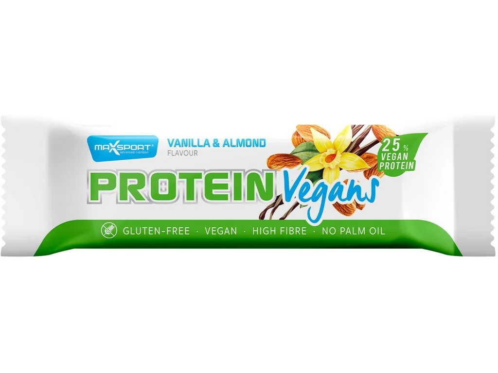 Baton proteic cu vanilie si migdale Proteic Vegans, 40g, Max Sport