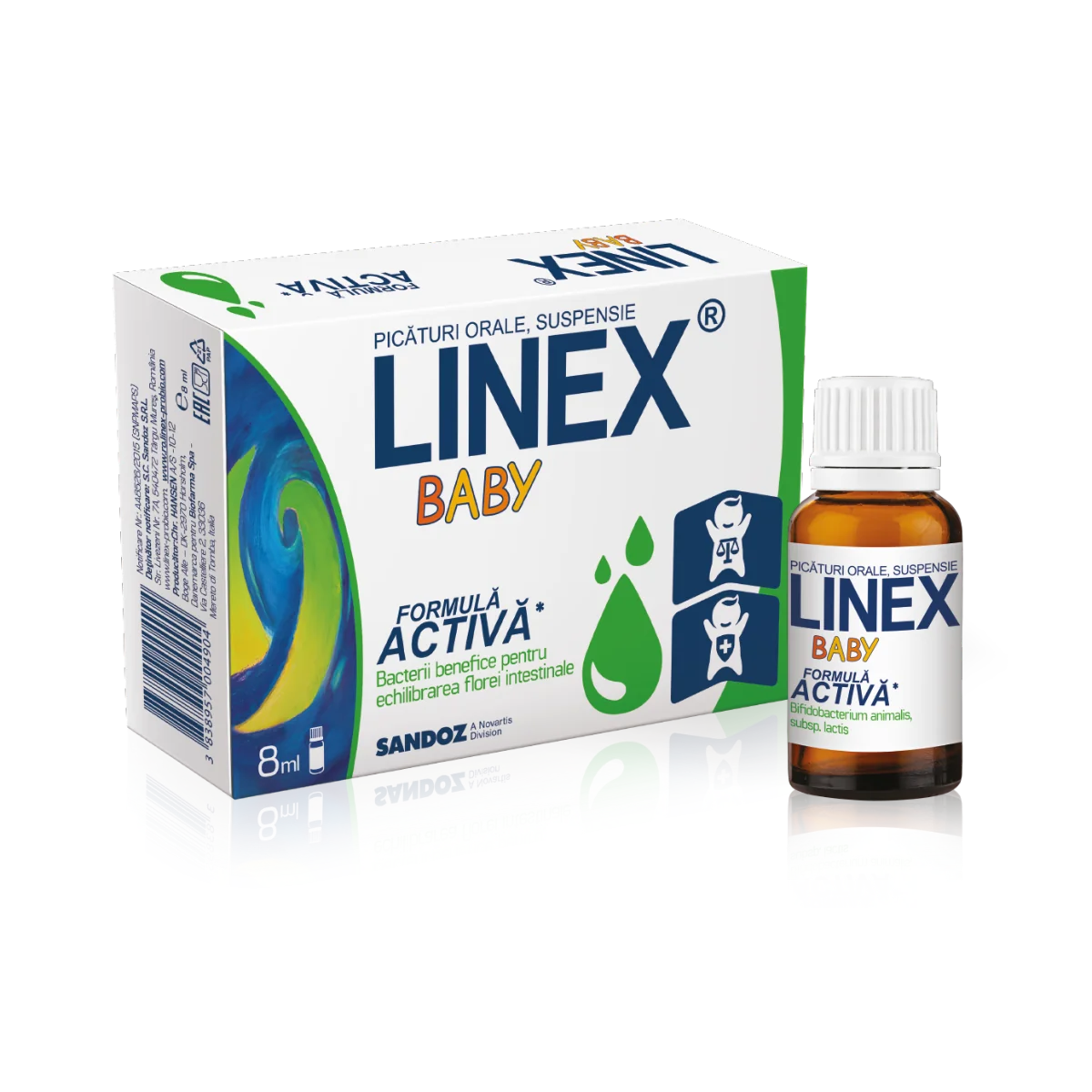 Linex Baby picaturi, 8ml, Sandoz