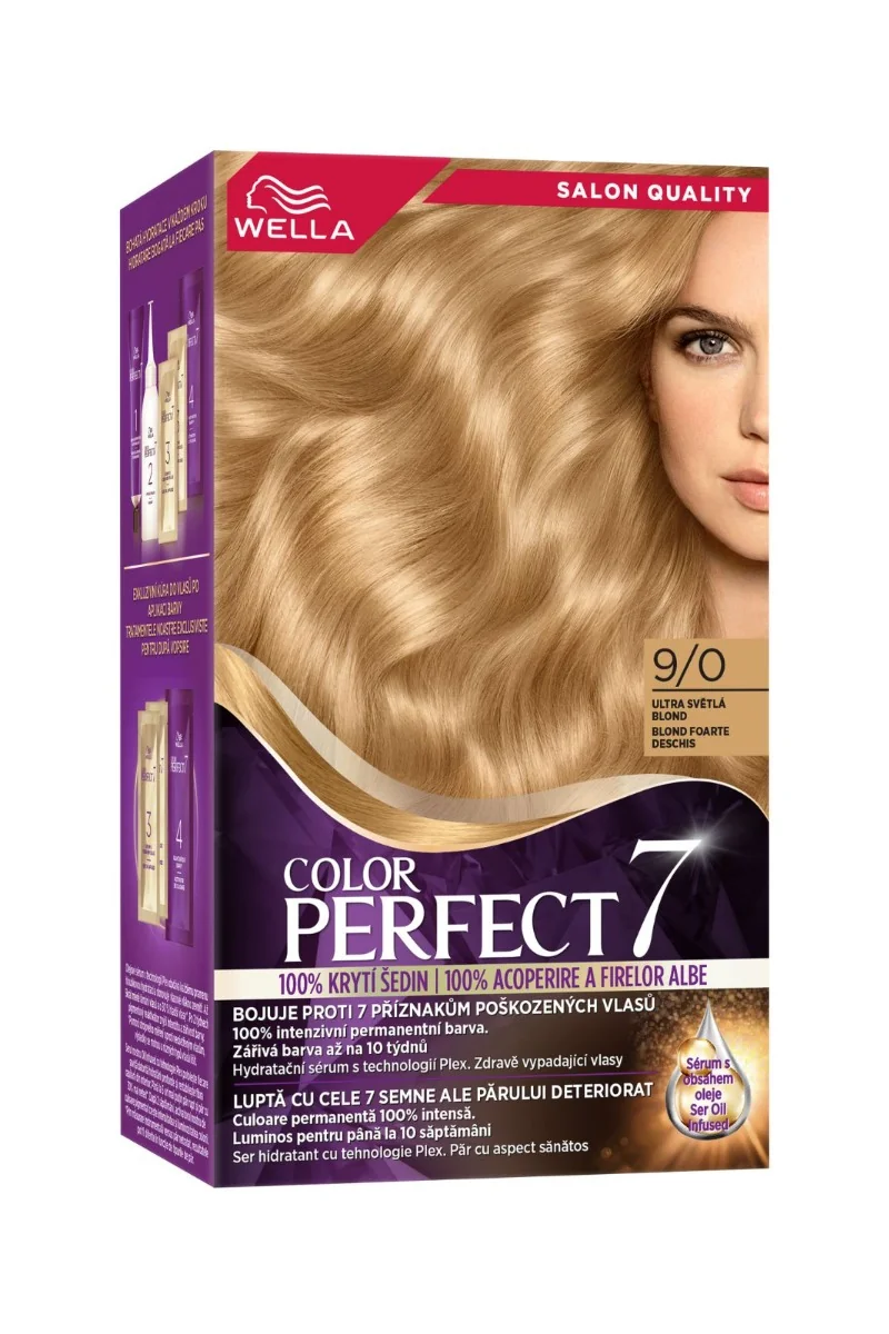 Vopsea de par permanenta Blond Foarte Deschis 9/0  Color Perfect, 135ml, Wella 