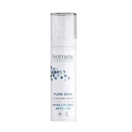 Ser hidratant cu acid hialuronic Pure Skin + B3, 30ml, Biotrade 