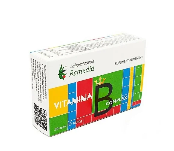 Vitamina B complex, 30 capsule, Laboratoarele Remedia