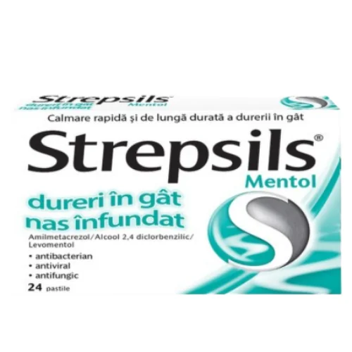 Strepsils mentol, 24 pastile, Reckitt Benckiser