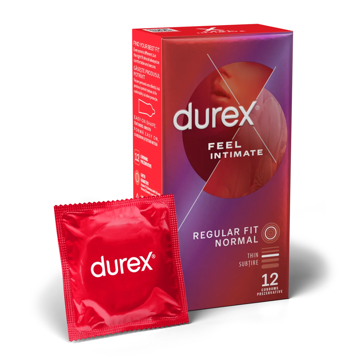 Prezervative Feel Intimate, 12 bucati, Durex 