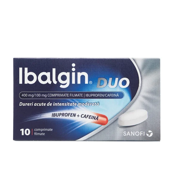 Ibalgin Duo 400mg/100mg, 10 comprimate, Sanofi