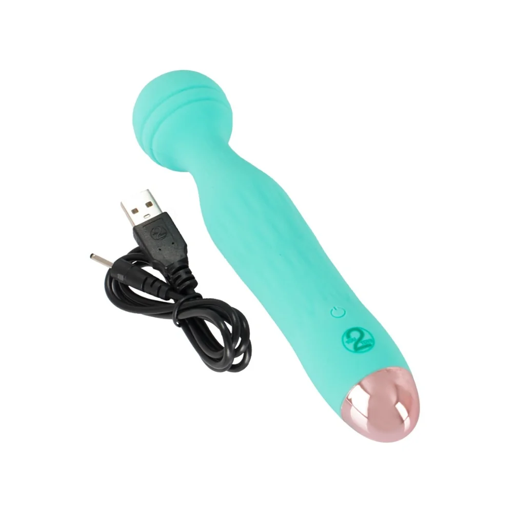 Mini vibrator cu 7 moduri de vibratie turcoaz, 1 bucata, Cuties 